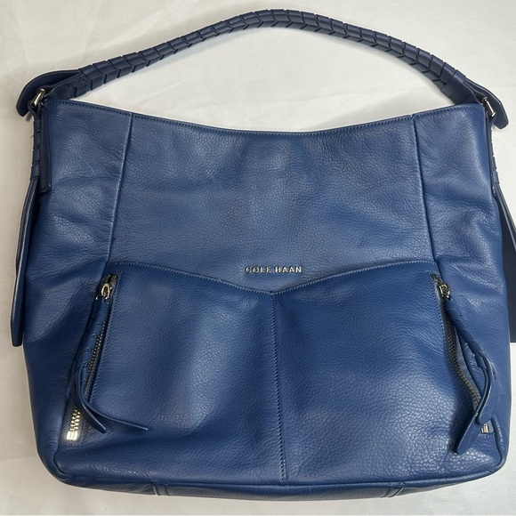 Cole Haan Handbags - Cole Haan Navy Leather Shoulder Bag